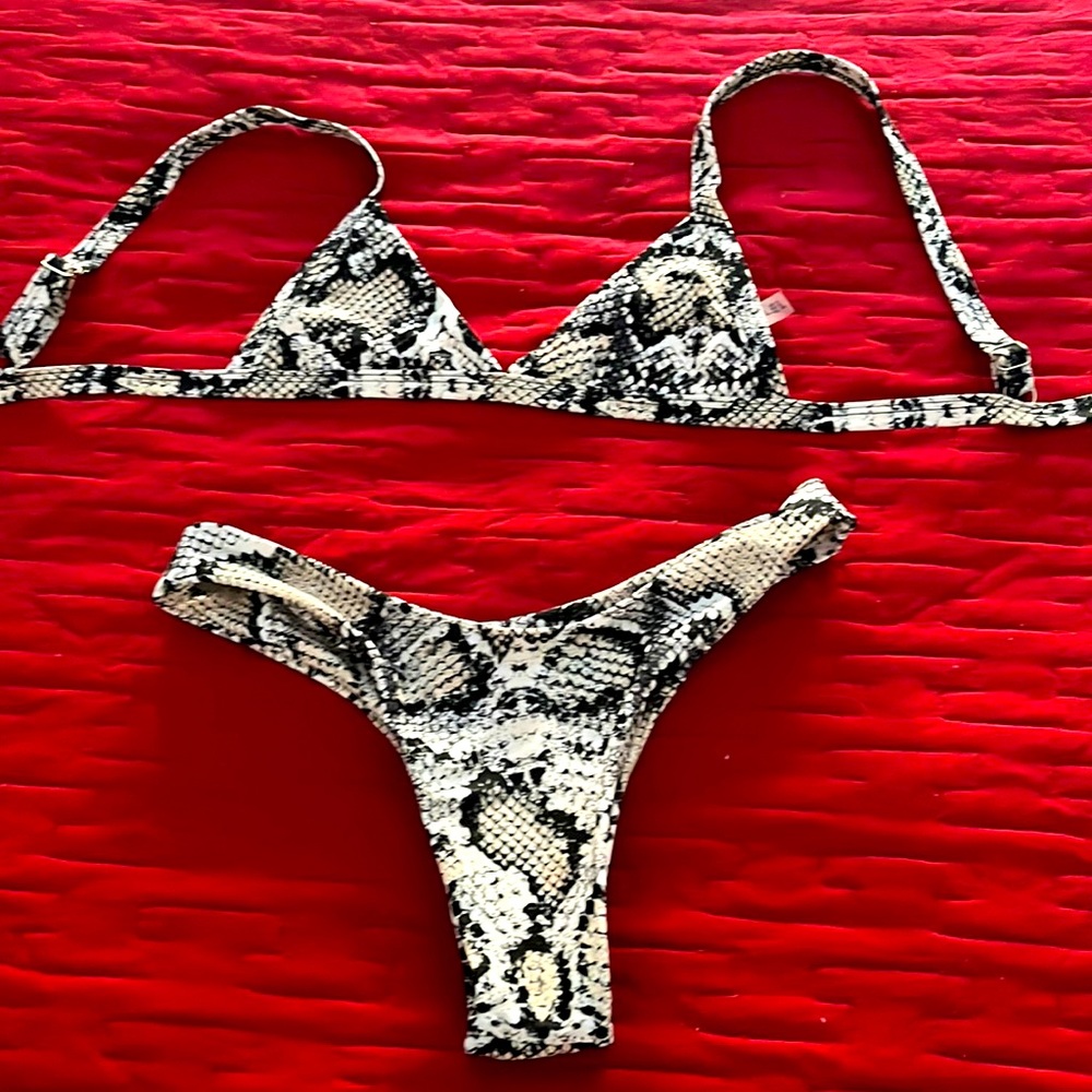 Snake skin pattern bikini